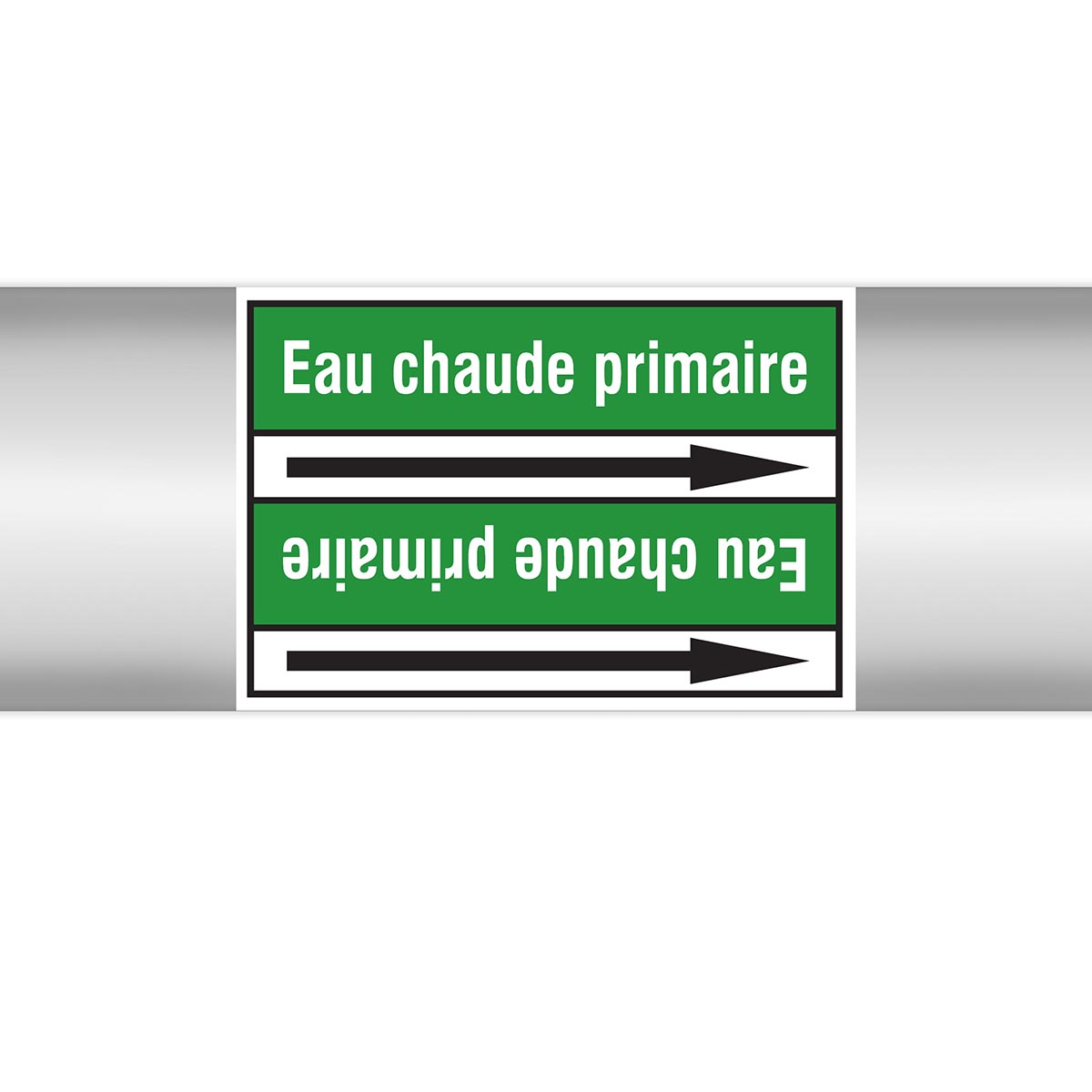 Marqueurs en rouleau continu, sans pictogramme - Eau chaude primaire (produit francophone)