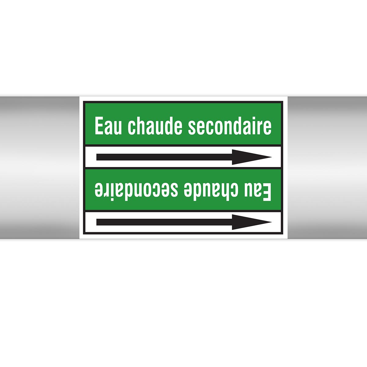 Marqueurs en rouleau continu, sans pictogramme - Eau chaude secondaire (produit francophone)