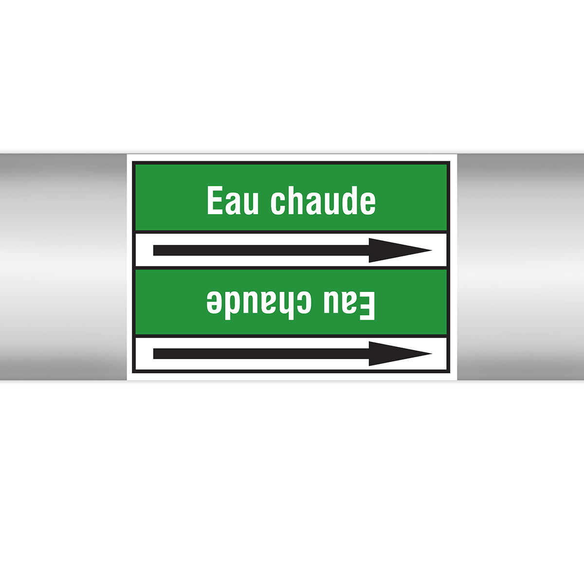Marqueurs en rouleau continu, sans pictogramme - Eau chaude (product francophone)
