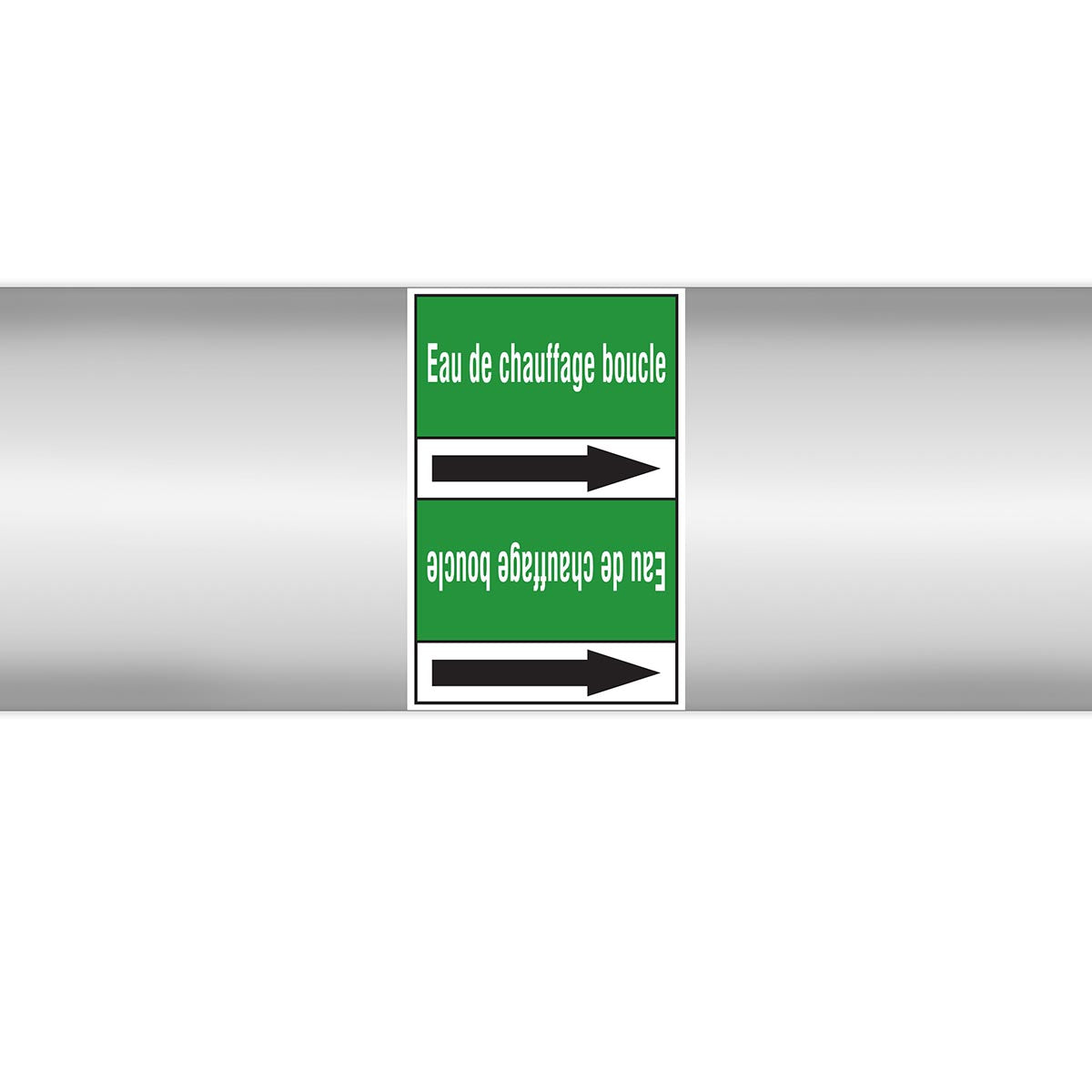 Marqueurs en rouleau continu, sans pictogramme - Eau de chauffage boucle (product francophone)