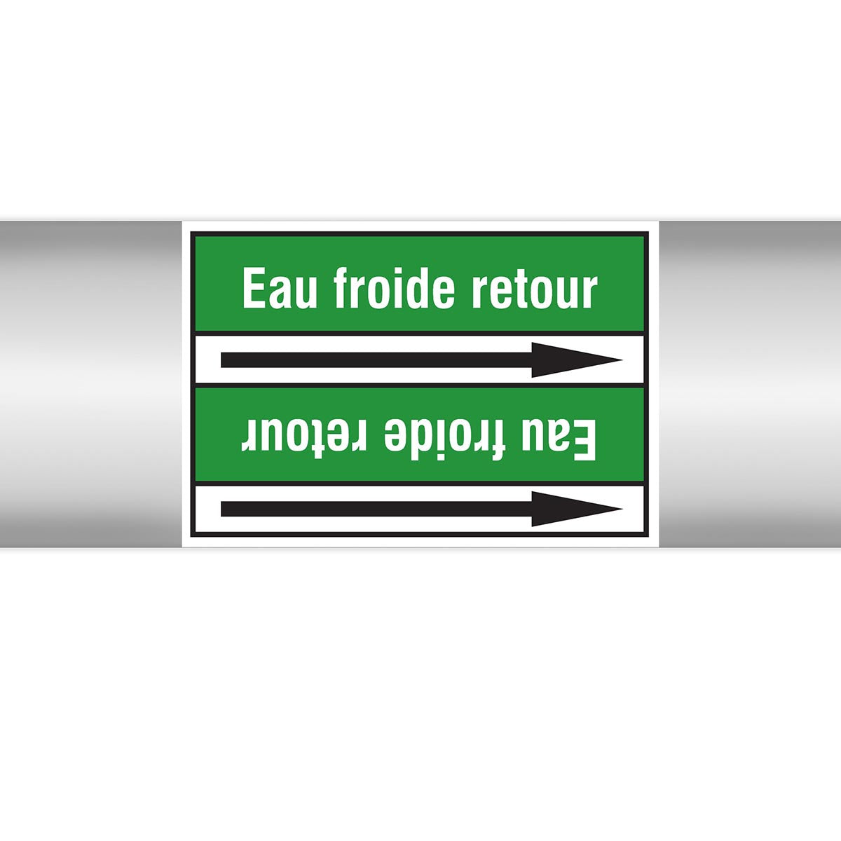 Marqueurs en rouleau continu, sans pictogramme - Eau froide retour (produit francophone)