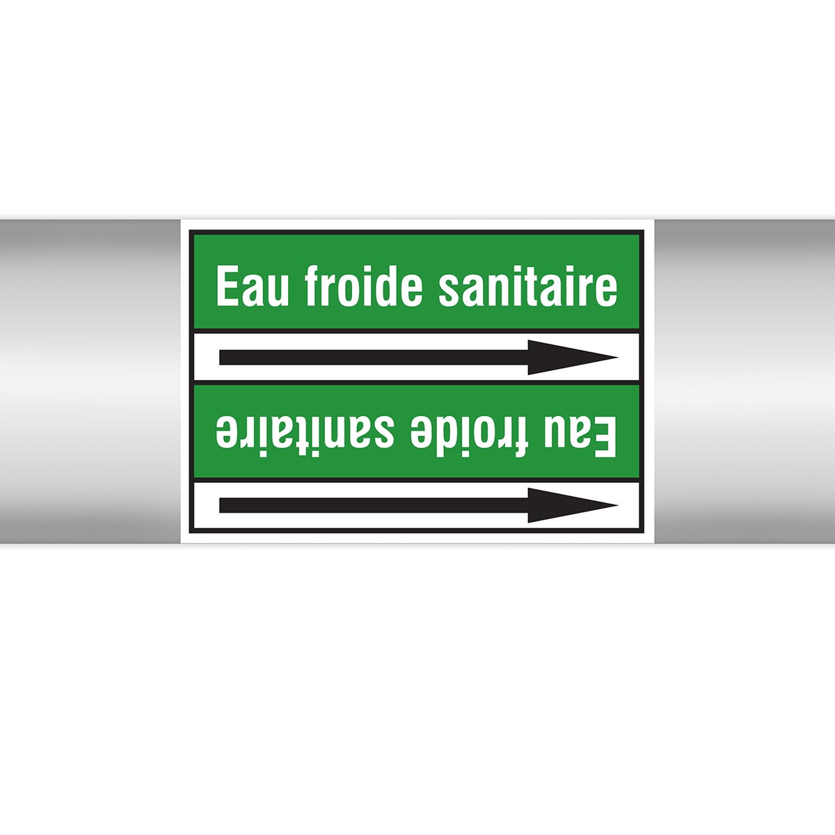 Marqueurs en rouleau continu, sans pictogramme - Eau froide sanitaire (produit francophone)