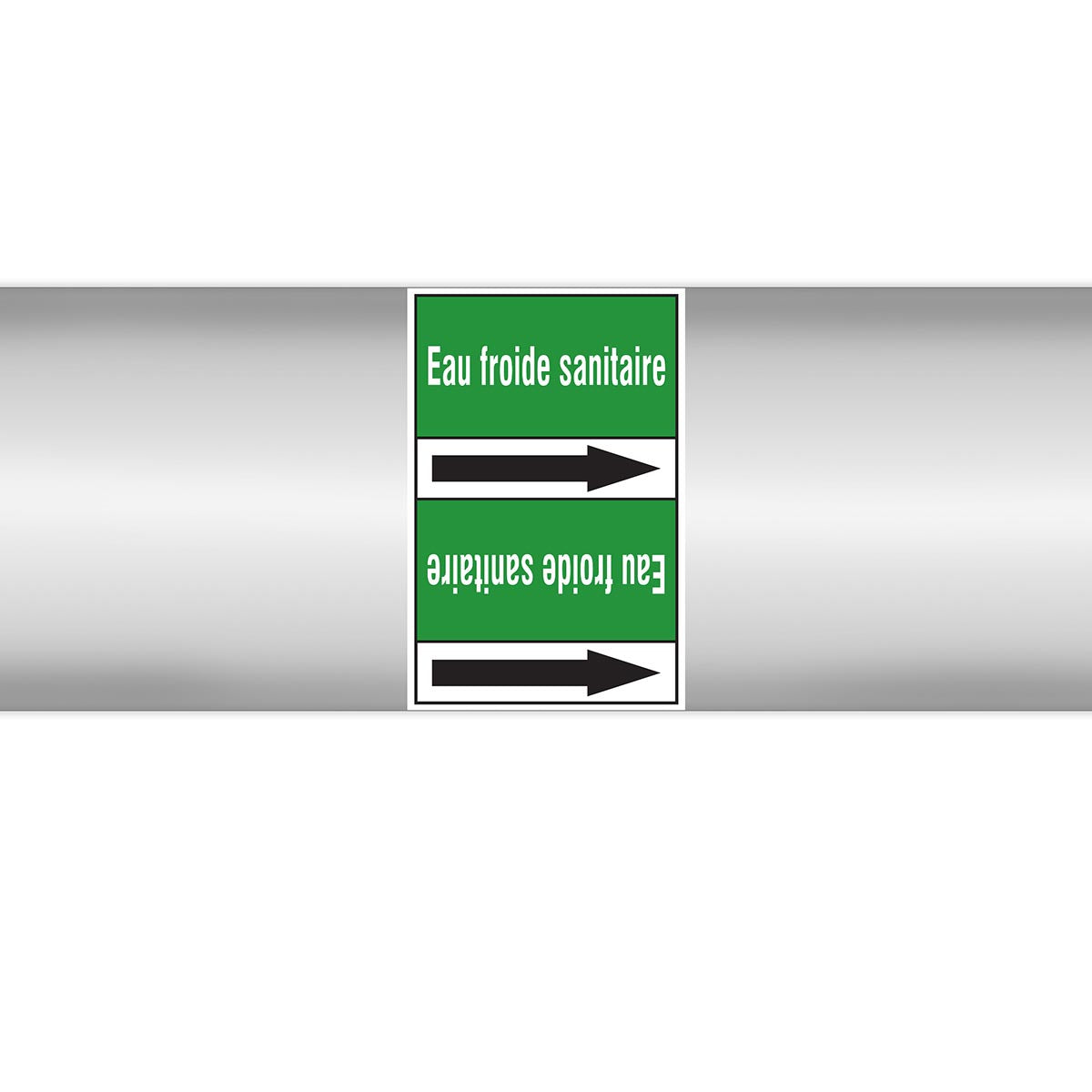 Marqueurs en rouleau continu, sans pictogramme - Eau froide sanitaire (produit francophone)