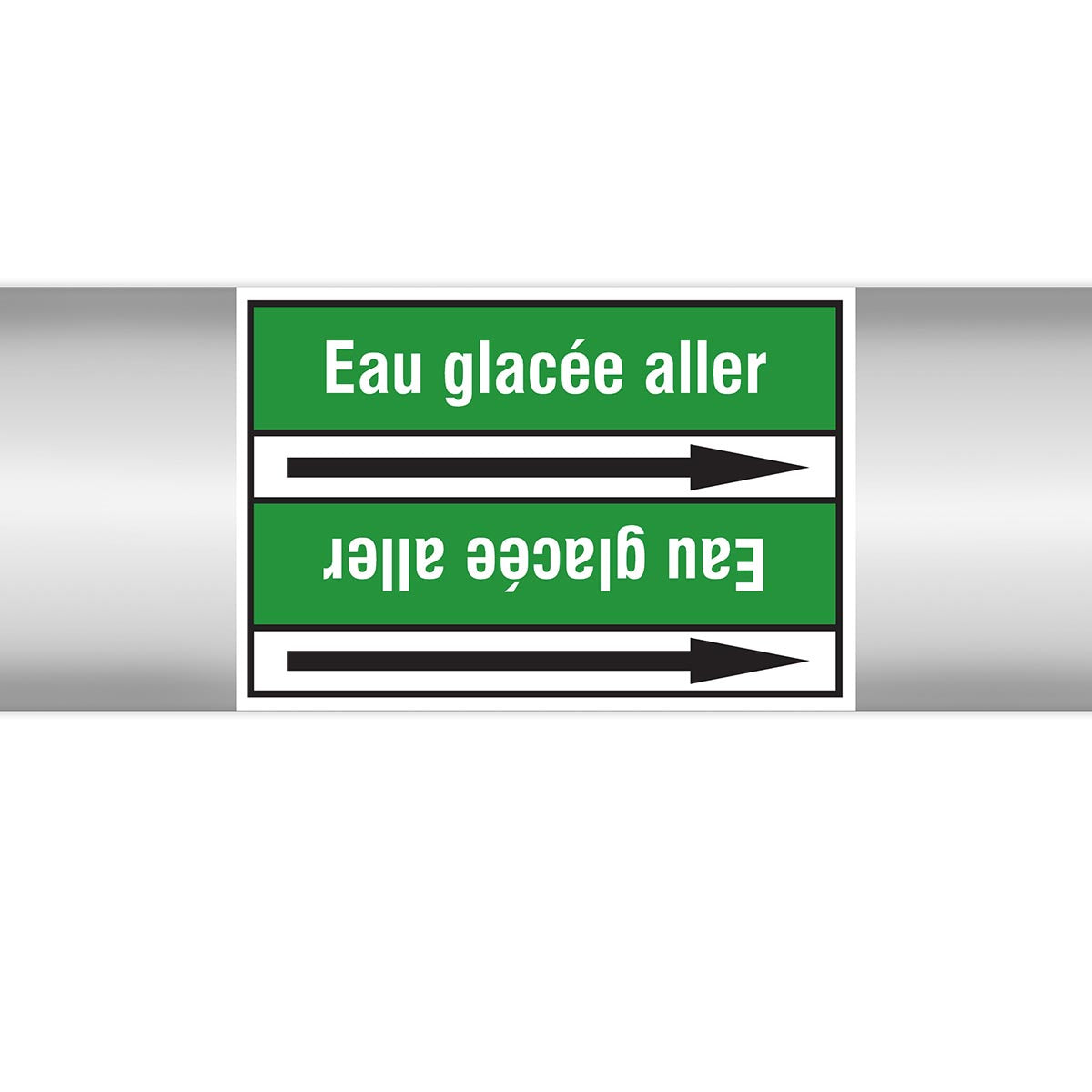 Marqueurs en rouleau continu, sans pictogramme - Eau glacée aller (produit francophone)
