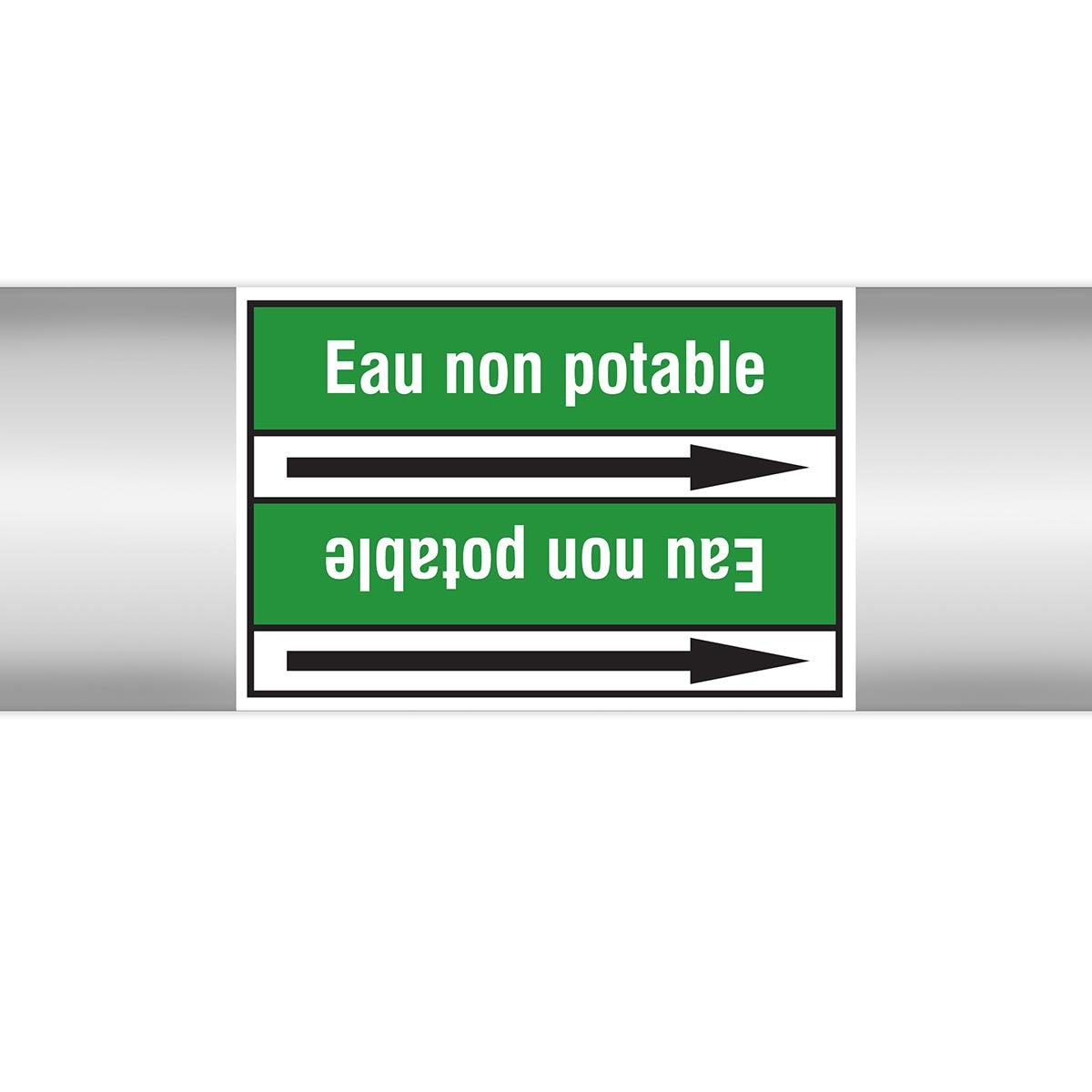 Marqueurs en rouleau continu, sans pictogramme - Eau non potable (produit francophone)