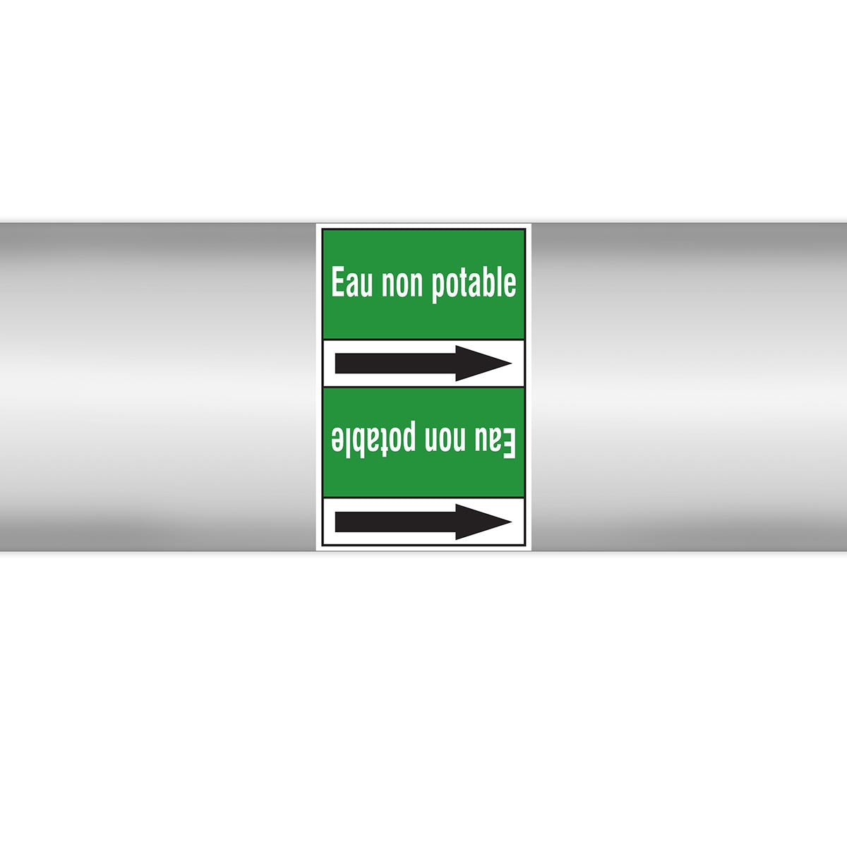 Marqueurs en rouleau continu, sans pictogramme - Eau non potable (produit francophone)