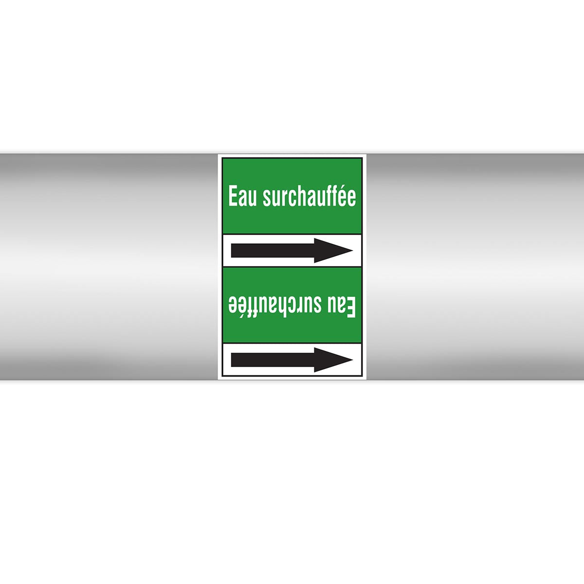 Marqueurs en rouleau continu, sans pictogramme - Eau surchauffée (product francophone)