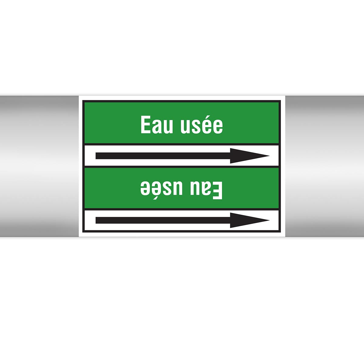 Marqueurs en rouleau continu, sans pictogramme - Eau usée (produit francophone)