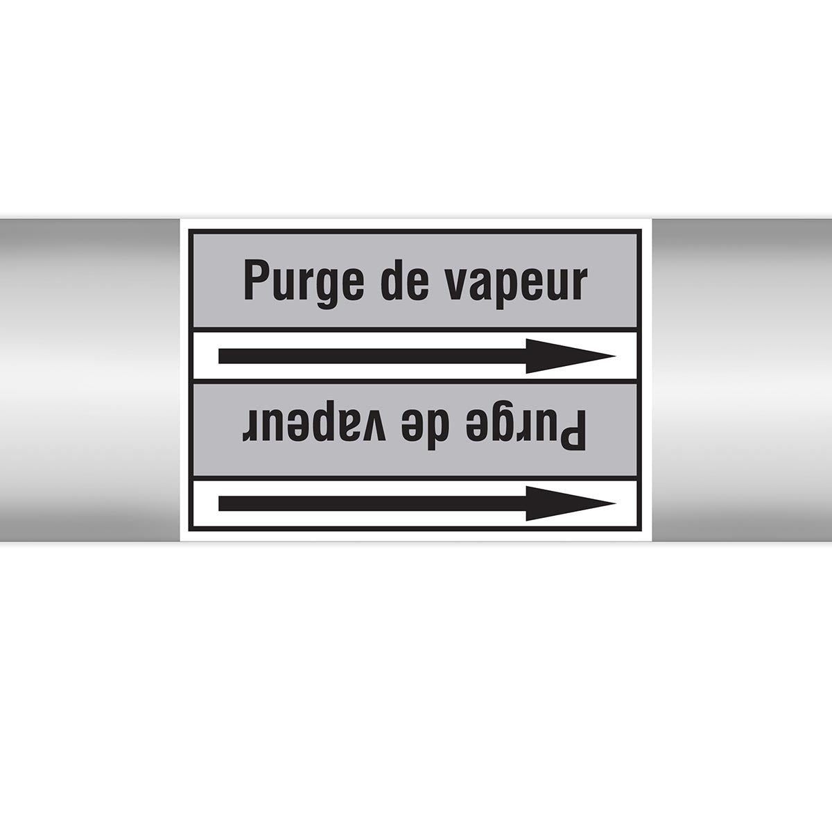 Marqueurs en rouleau continu, sans pictogramme - Purge de vapeur (produit francophone)