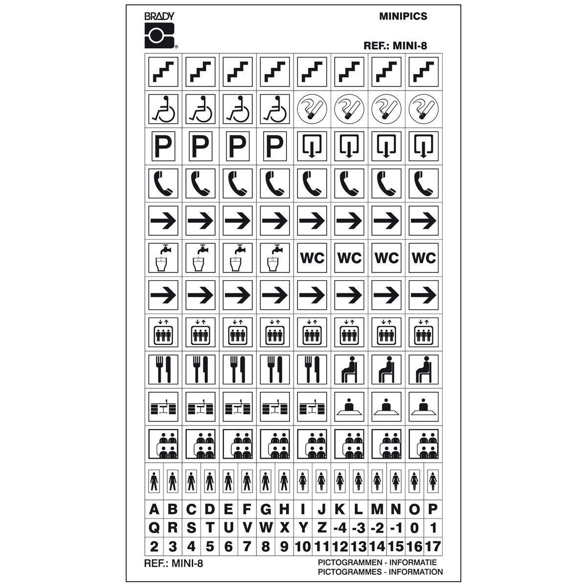 Safety Signs Minipiktogramme: Kombi-Karten - Mini 8: Hinweisschilder