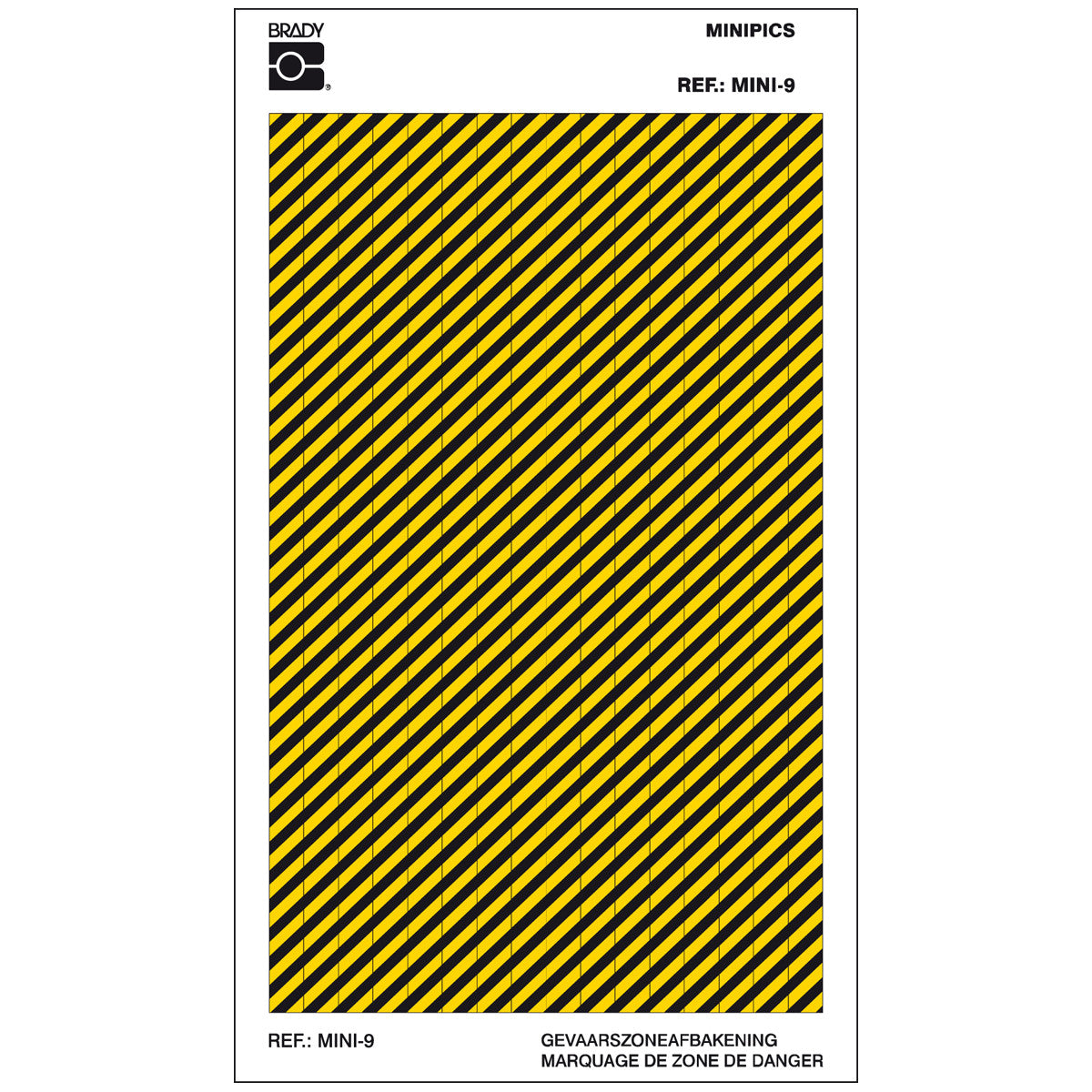 Safety Signs Minipiktogramme: Kombi-Karten - Mini 9: Warnflächen