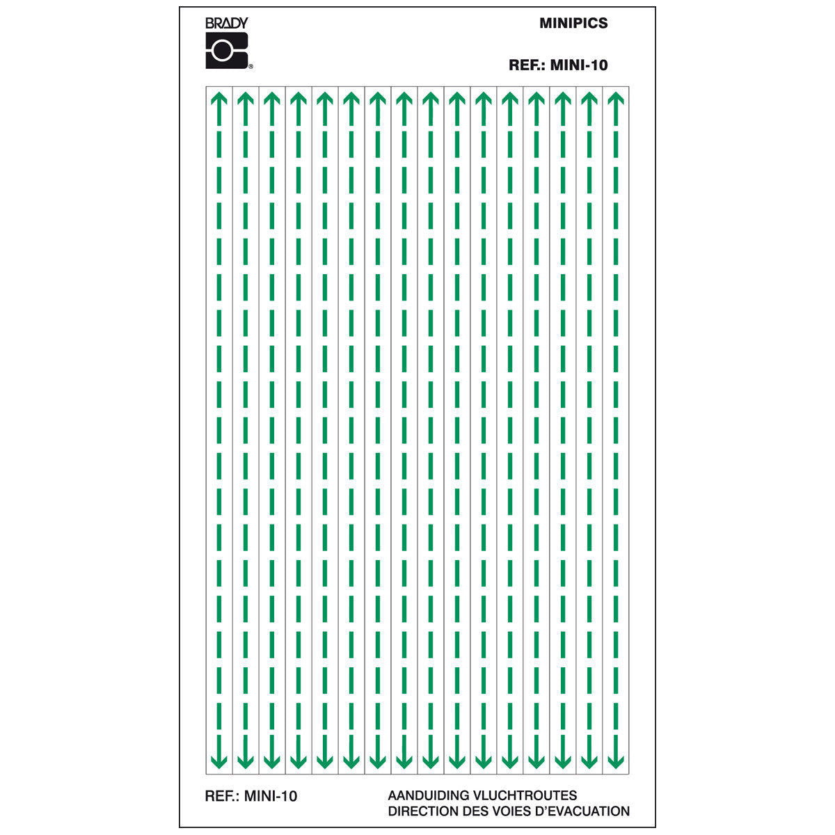 Safety Signs Minipiktogramme: Kombi-Karten - Mini 10: Pfeile