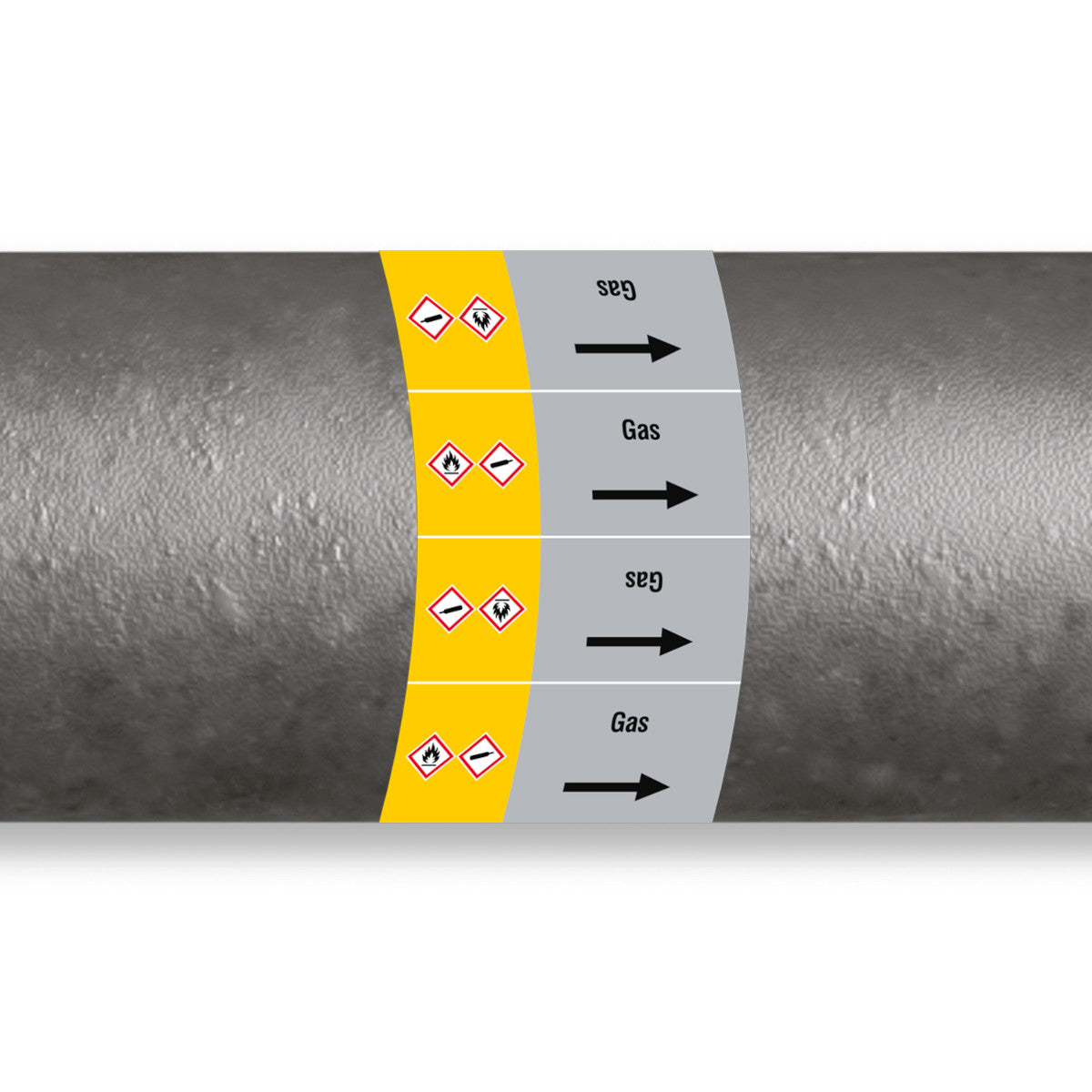 ISO 20560 Pipe Markers - Gas