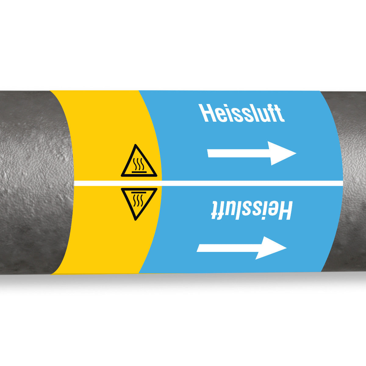 Marqueurs de tuyauterie ISO 20560 - Air