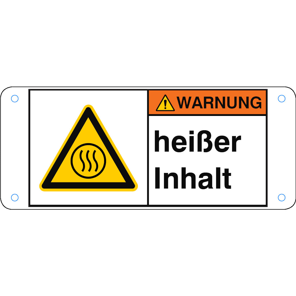 ISO safety sign - Warning, hot contents