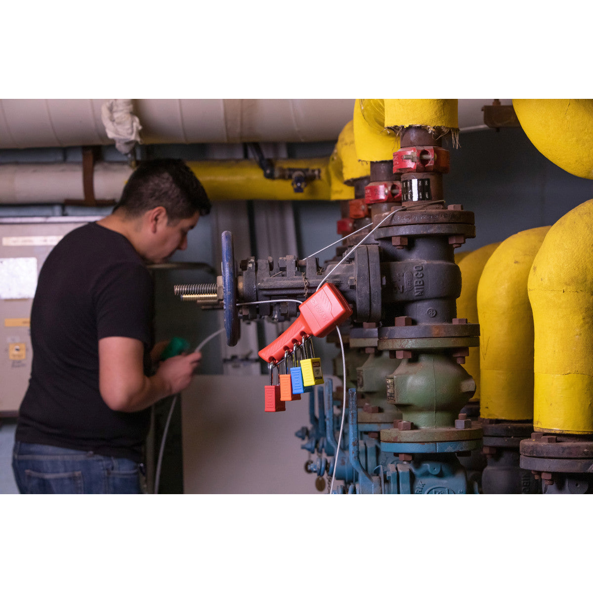 Allzweck-Kabelverriegelungssystem mit ummanteltem Stahlkabel, 2,44 m