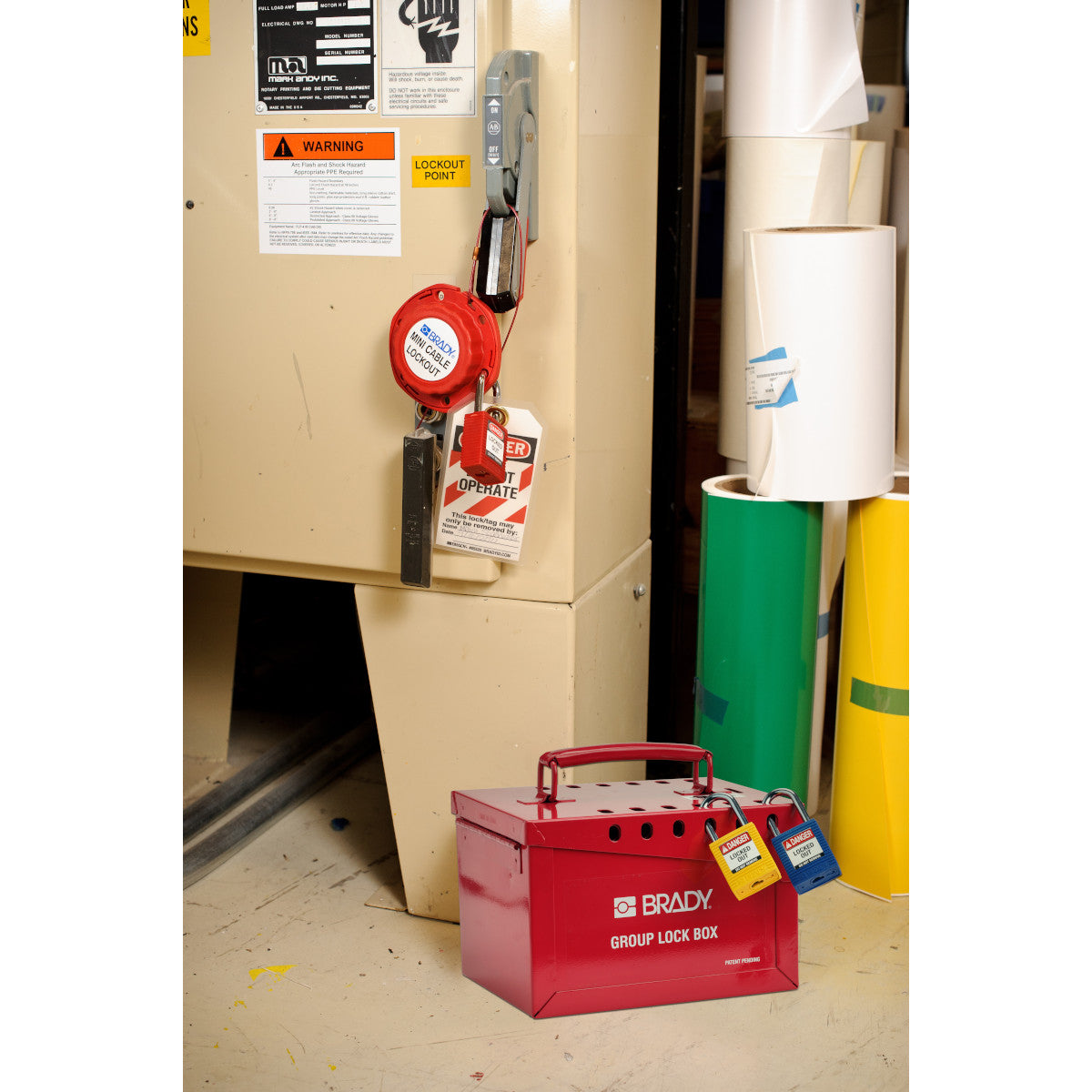 Grosse Gruppenverschlusskasten, Rot