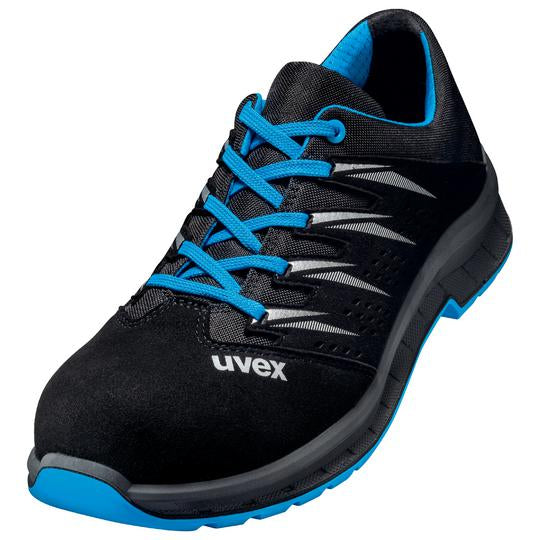 uvex 2 trend gelochter Sicherheitshalbschuh 69378 S1 SRC blau schwarz