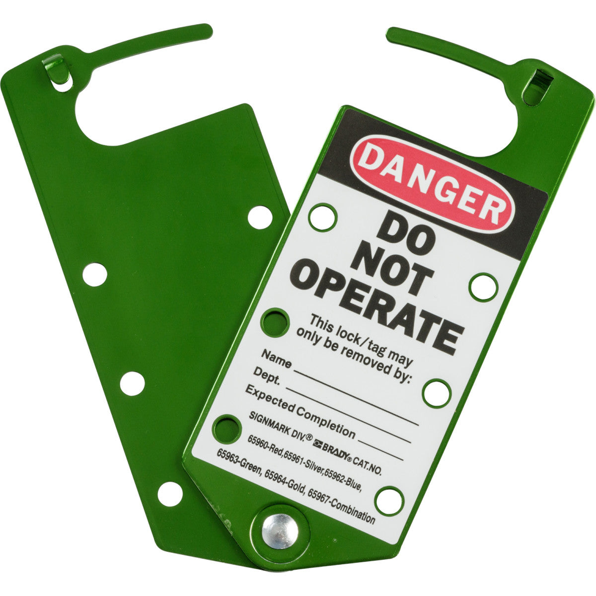 Beschriftbare Blockierbügel zur Gruppen-Absperrung