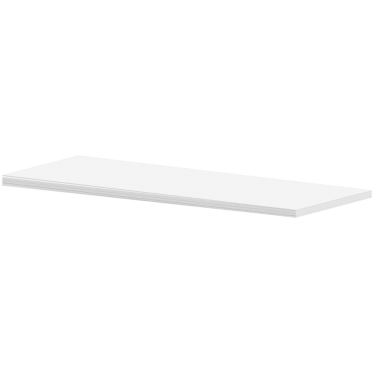 Rigid plastic sign, white, 100 x 330 mm / 2 mm thick