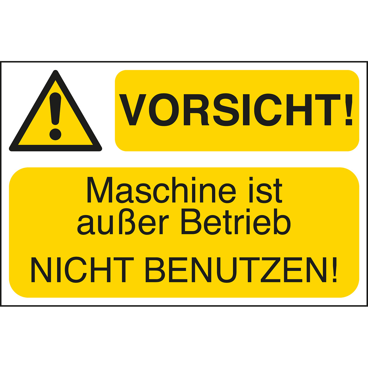 Maschinenkennzeichnung: selbstklebend