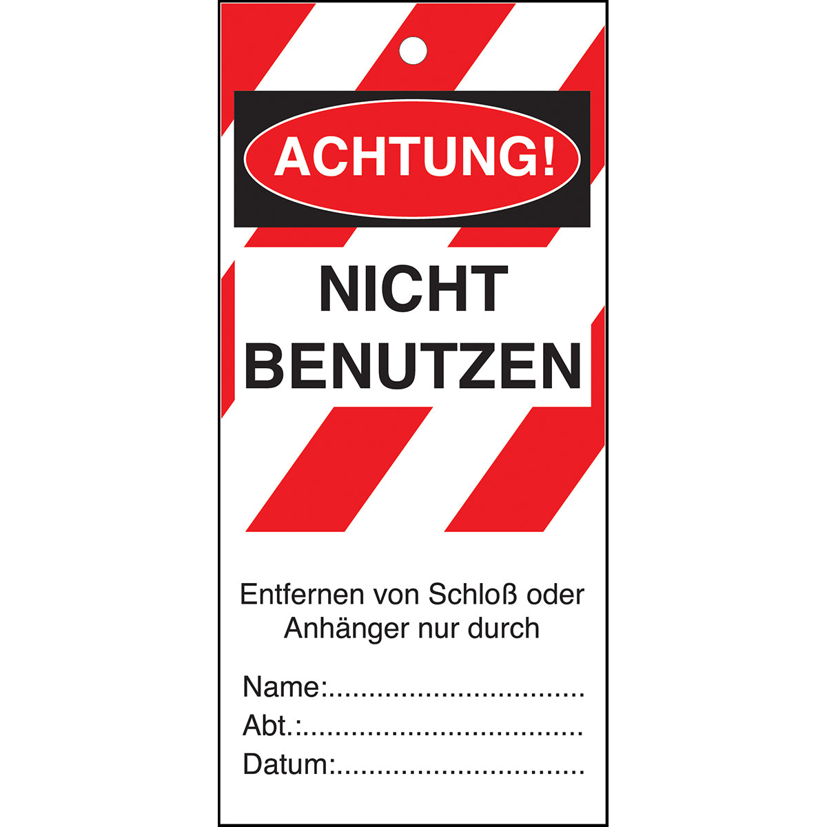 Anhänger zur Maschinenkennzeichnung