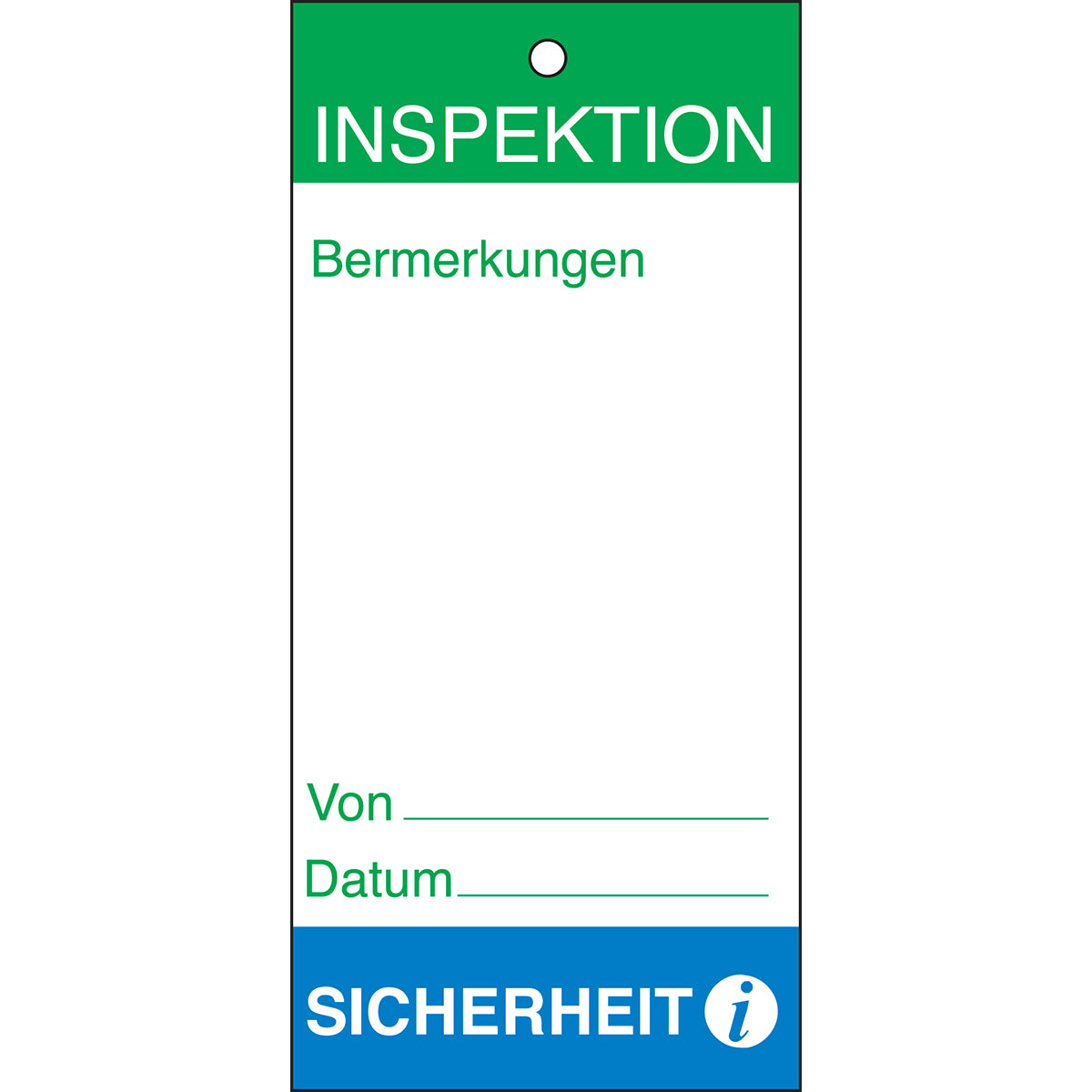 Anhänger für Wartungs - und Inspektionsdaten