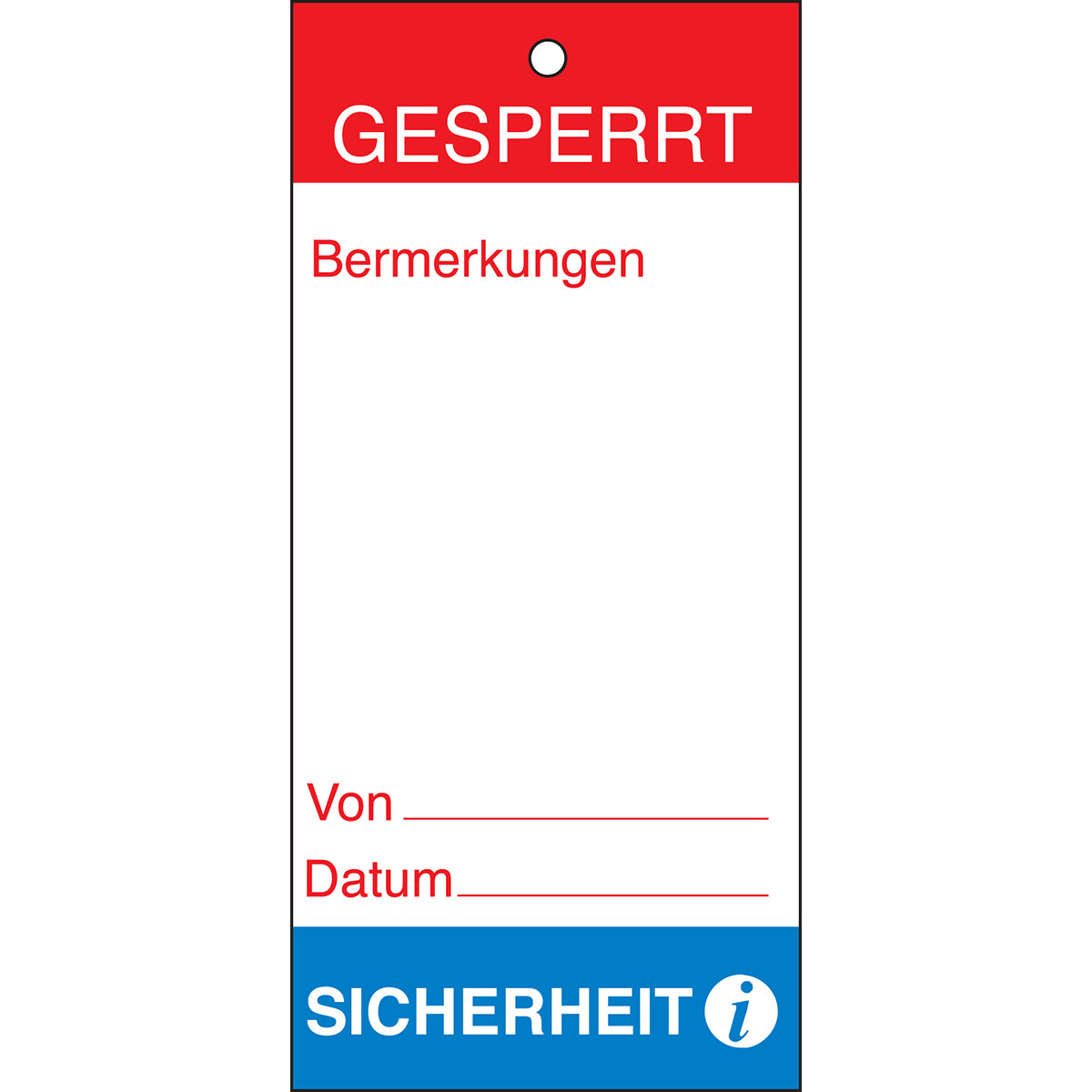 Anhänger für Wartungs - und Inspektionsdaten