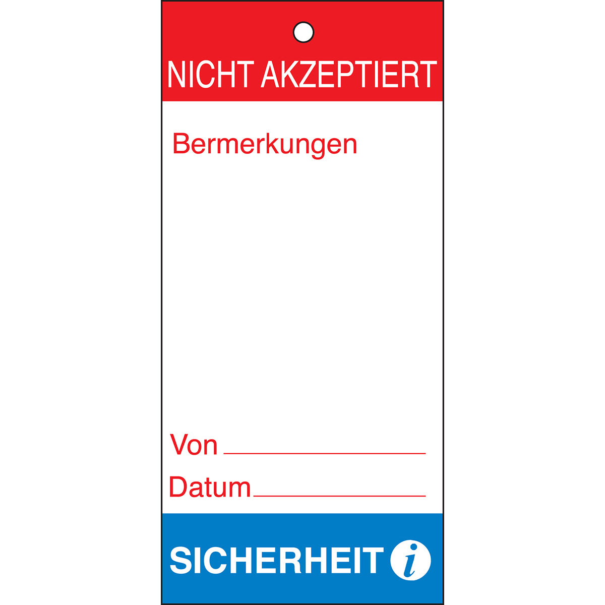 Anhänger für Wartungs - und Inspektionsdaten