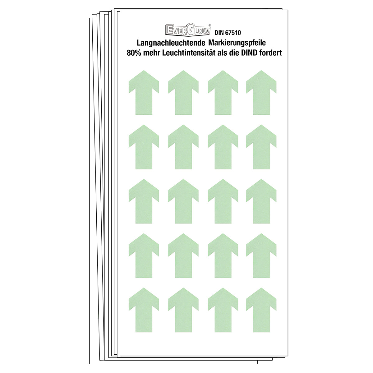 Photoluminescent marker arrows on bow