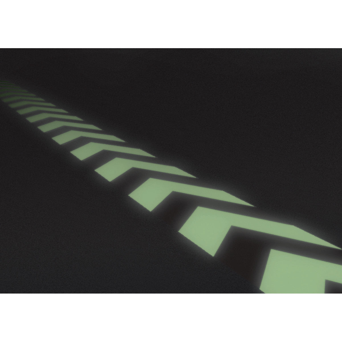 Nachleuchtende Richtungspfeilbänder, V-förmig