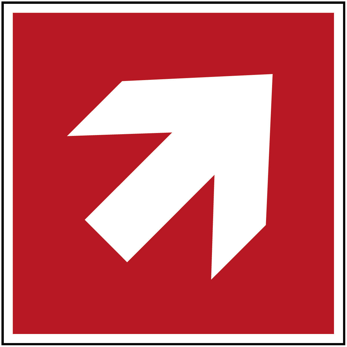 ISO safety sign - diagonal direction indication