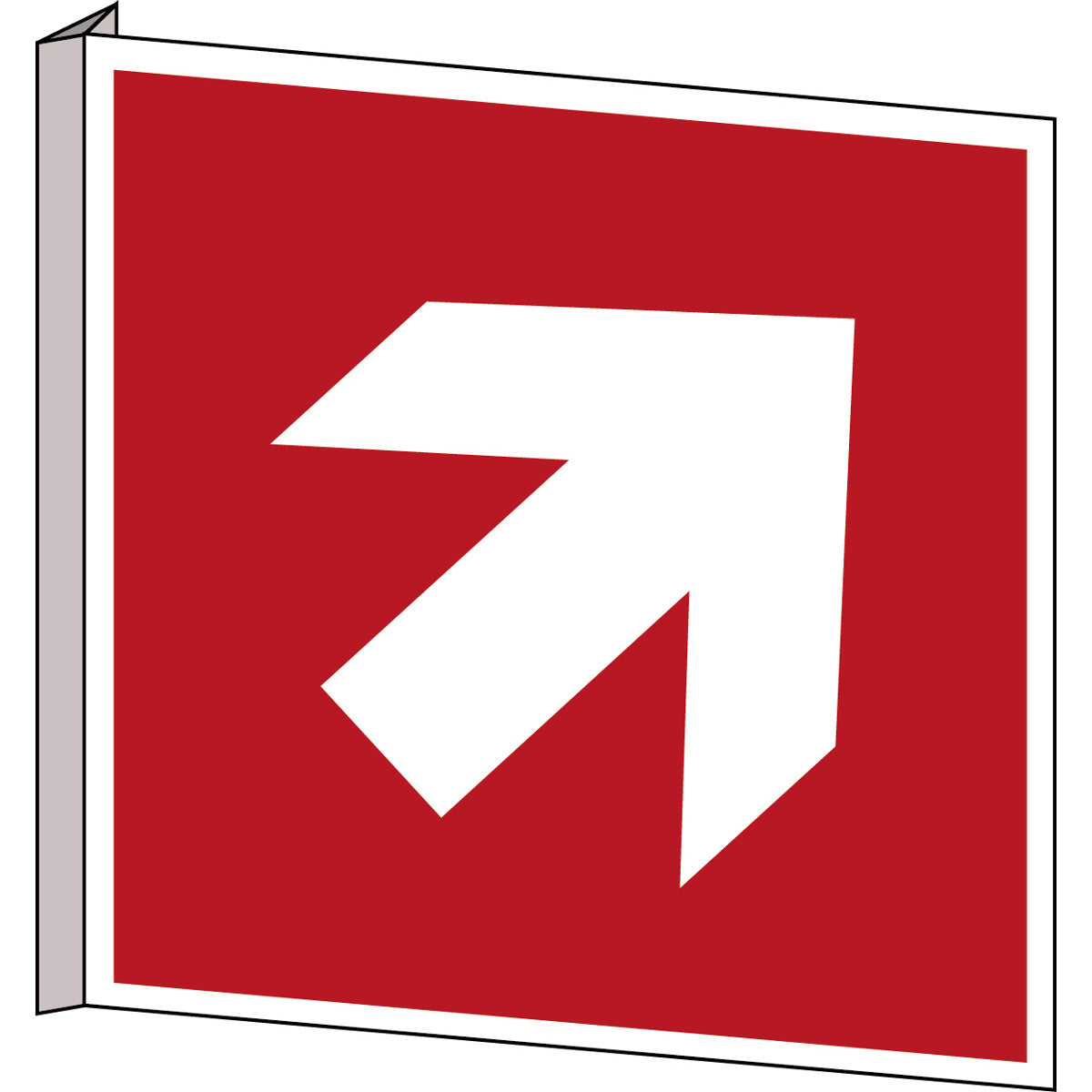 ISO safety sign - diagonal direction indication