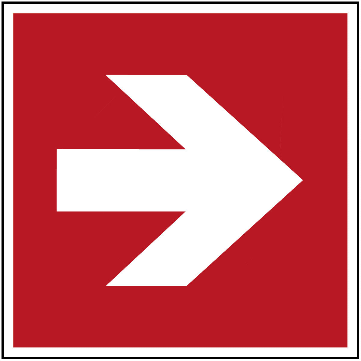 Panneau de sécurité ISO - Indication de direction tout droit