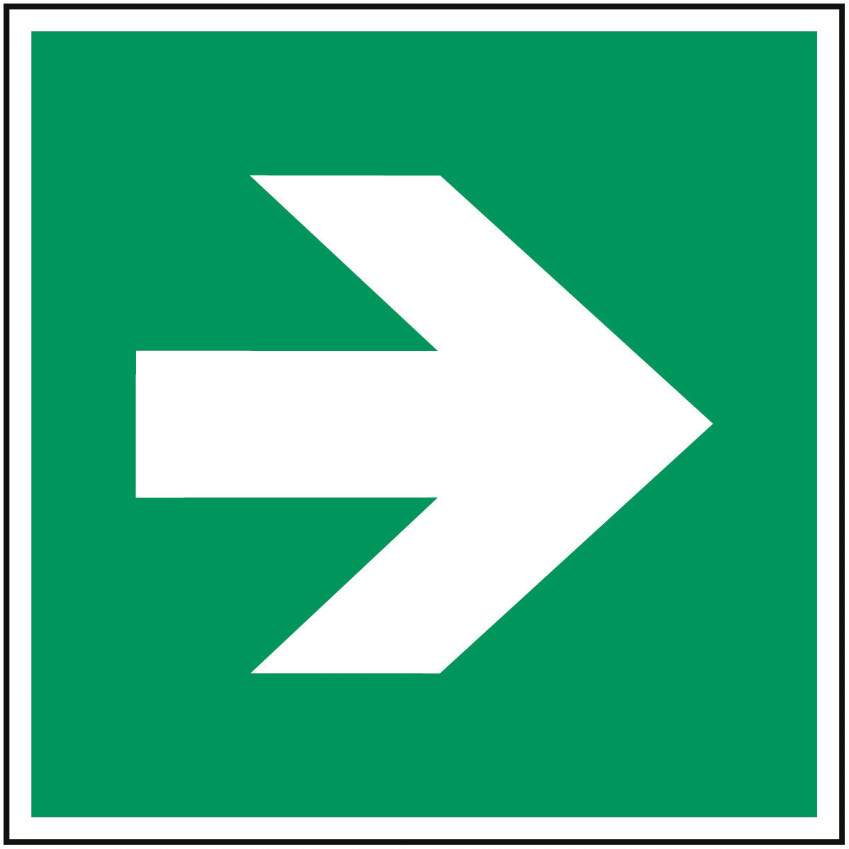 Panneau de sécurité ISO - Indication de direction tout droit