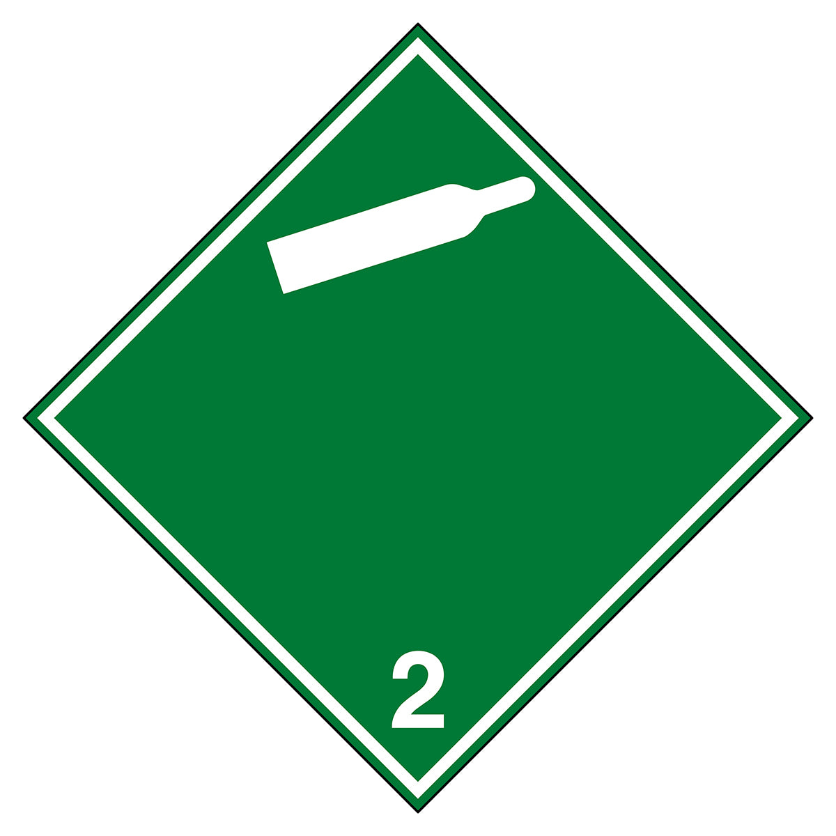 Aufkleber für den Transport gefährlicher Güter - Nicht entzündbare, nicht giftige Gase