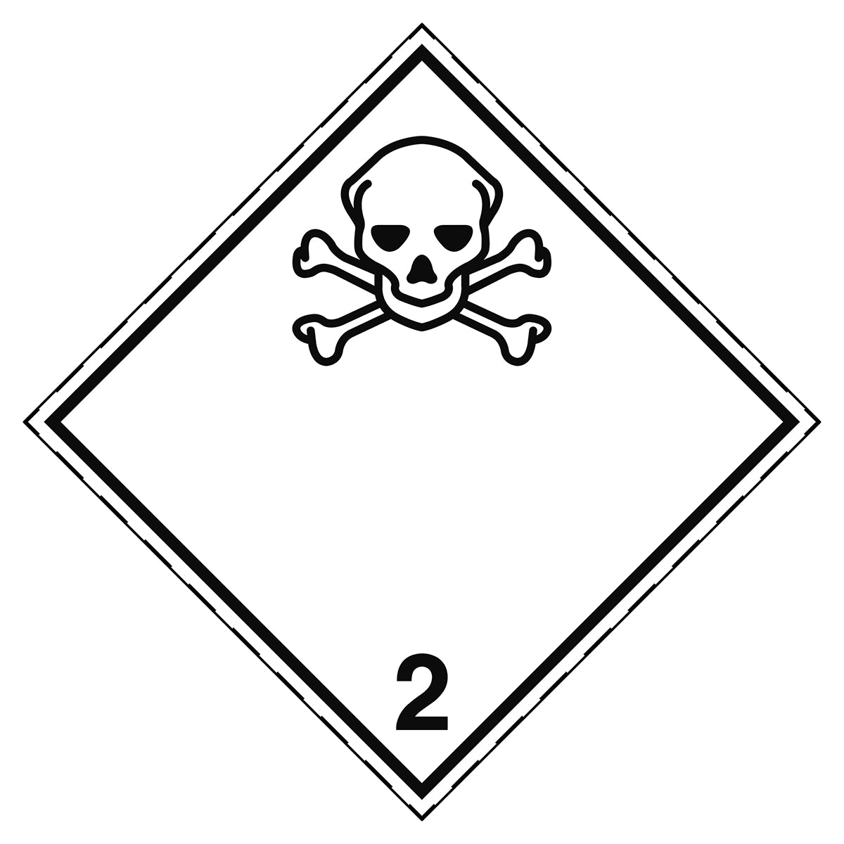 Aufkleber für den Transport gefährlicher Güter - Giftige Gase