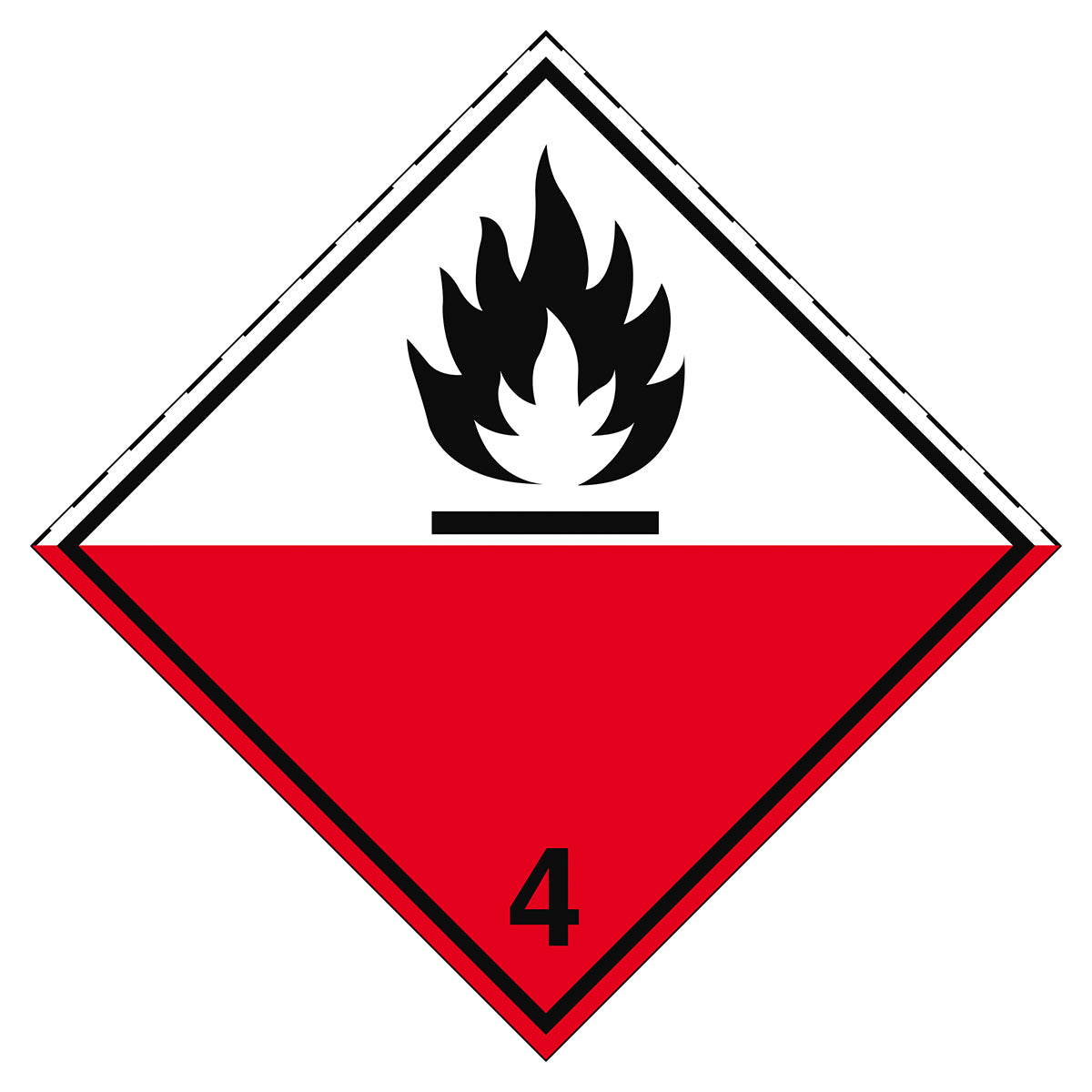 Aufkleber für den Transport gefährlicher Güter - Selbstentzündliche Stoffe