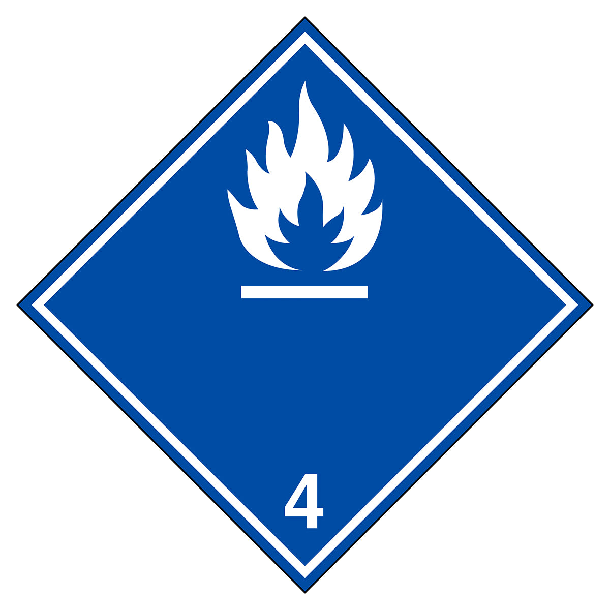Aufkleber für den Transport gefährlicher Güter - Stoffe, die mit Wasser entzündbare Gase entwickeln