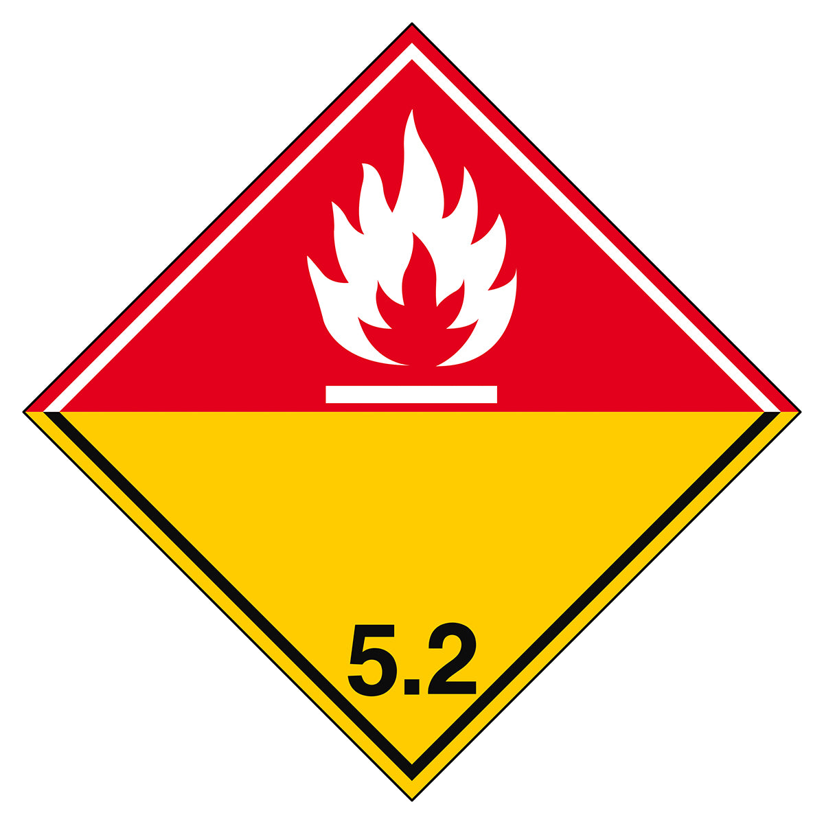Aufkleber für den Transport gefährlicher Güter - Organische Peroxyde