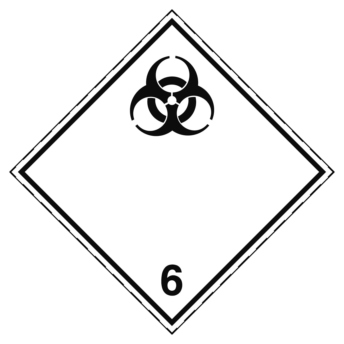 Aufkleber für den Transport gefährlicher Güter - Ansteckungsgefährliche Stoffe