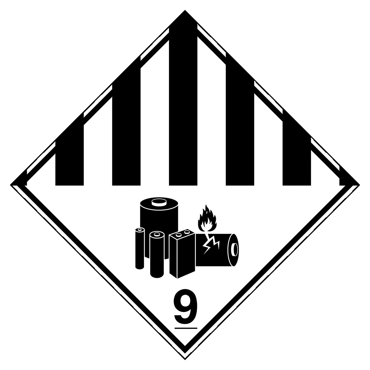 Transportschild – ADR 9A – Lithiumbatterie-Markierung