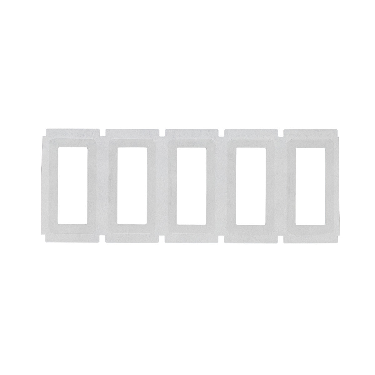 Ein transparentes Polyesteretikett mit einem durchsichtigen Kleberand