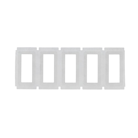 Ein transparentes Polyesteretikett mit einem durchsichtigen Kleberand