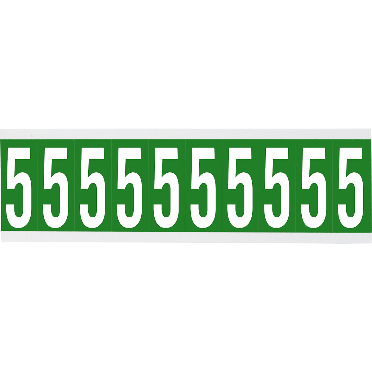 Numbers or letters on card - 22 x 38 mm White/Green - 5