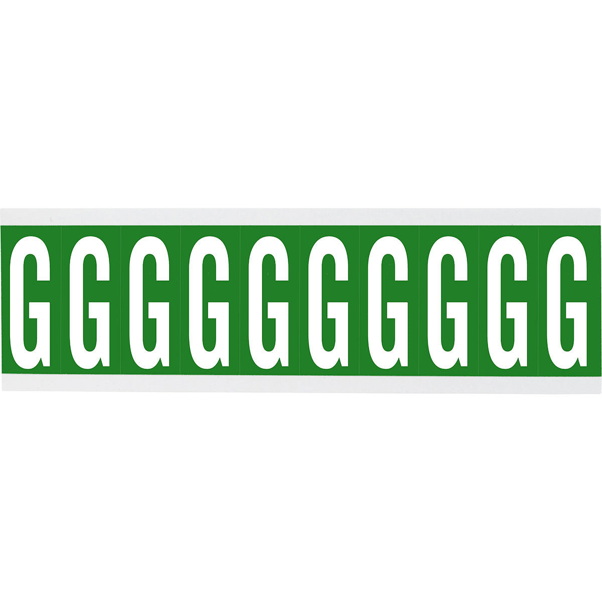 Zahlen oder Buchstaben auf Karte - 22 x 38 mm Weiss/Grün - G