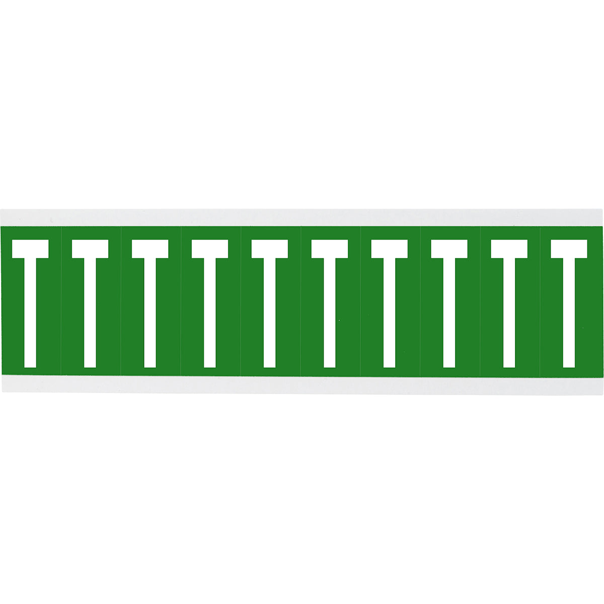 Numbers or letters on card - 22 x 38 mm White/Green - T