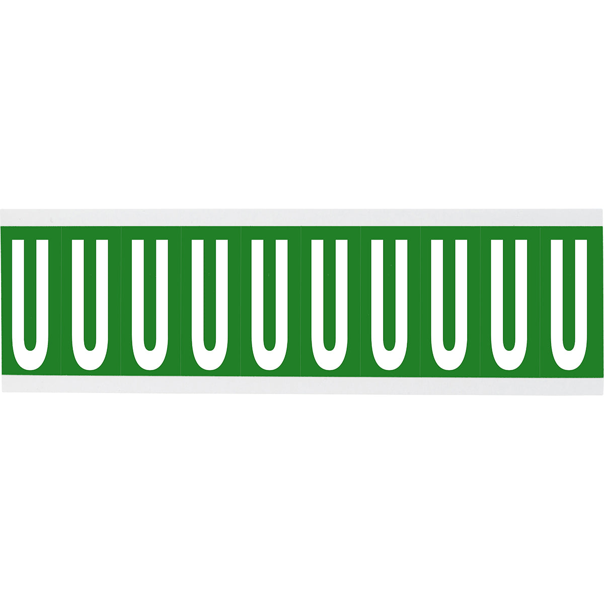 Chiffres ou lettres sur carte - 22 x 38 mm Blanc/Vert - U