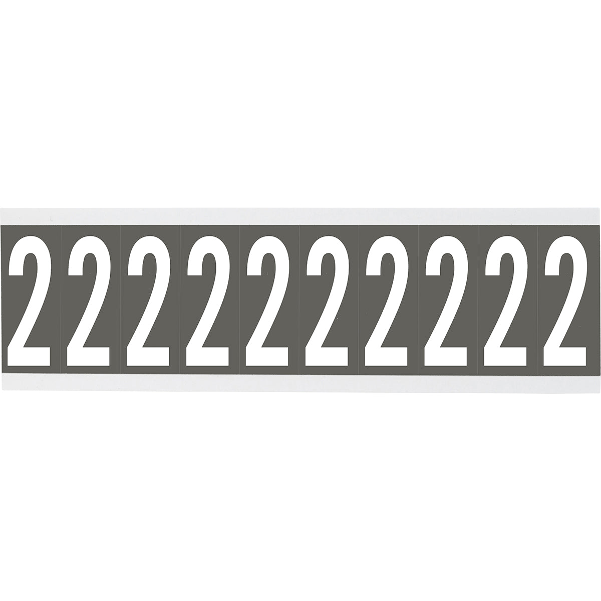 Zahlen oder Buchstaben auf Karte - 22 x 38 mm Weiss/Grau - 2