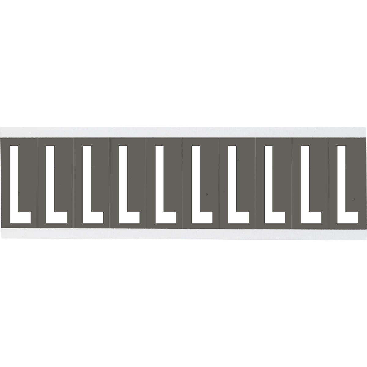 Zahlen oder Buchstaben auf Karte - 22 x 38 mm Weiss/Grau - L